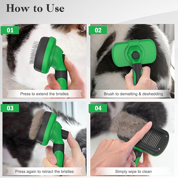 Swihauk Self Cleaning Slicker Brush for Dogs & Cats