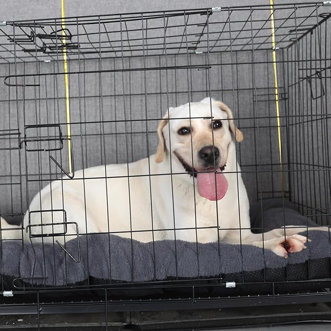 Crate Pad 42 Inch Machine Washable 80lbs,Dark Grey 42 x 28 Inch