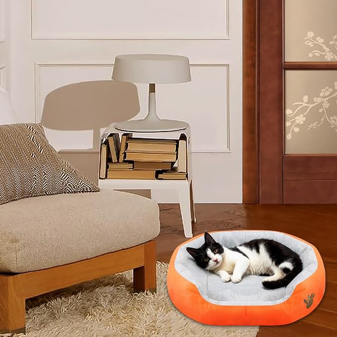 Round Dog Cat Beds Mattress Washable Pads Room