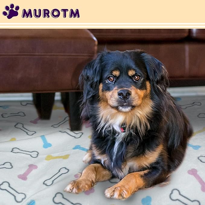 1 Pack 3 New Dogs Blankets for Large Dogs Medium Pet Blanket Super Soft Fluffy Premium Fleece Dog Blanket Flannel Throw for Dog Puppy Cat Paw Blanket (White/Brown/Grey (41in x 31in))