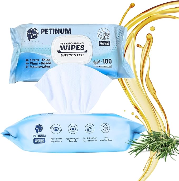 Dog Cleaning Wipes for Paws 8'' x 8'' Hypoallergenic 400 Count