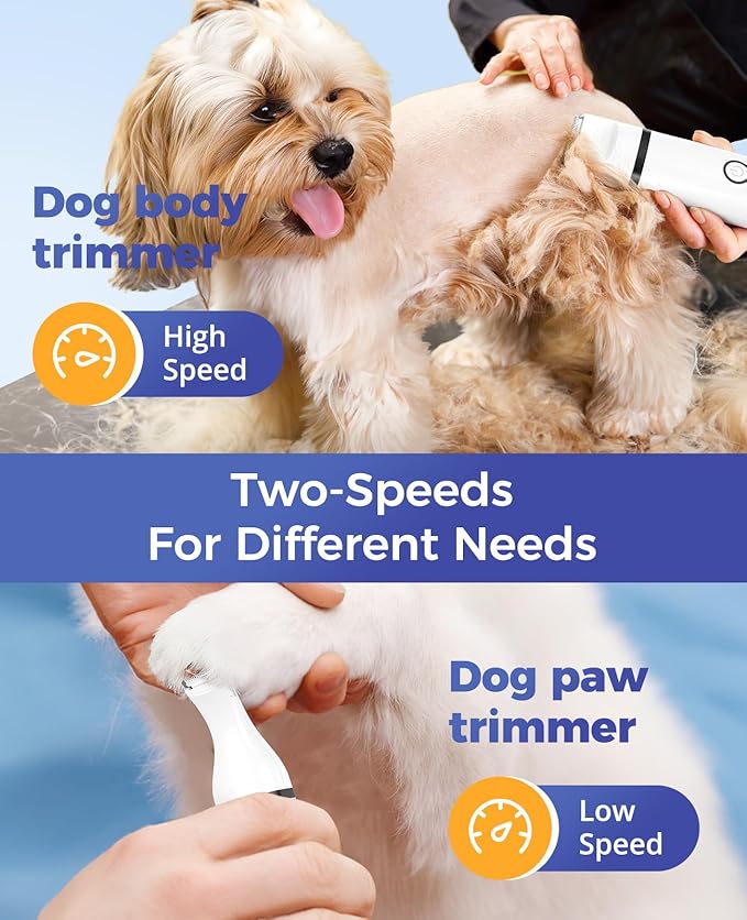 oneisall Paw Trimmer for Small Dogs Quiet 4 in 1 Small 2 Speed