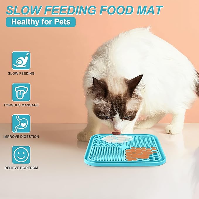 2PCS Licking Mat for Dogs with Suction Cups