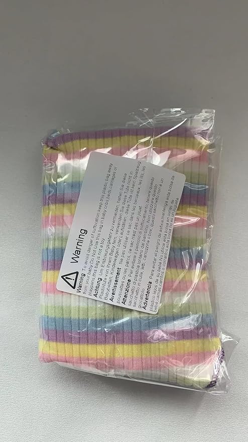 Small Medium Dog Clothes Rainbow Striped Dog Shirts Stretchable Long Sleeve Cat T-Shirt Pet Outfits for Chihuahua Yorkie Teddy (Purple Edge