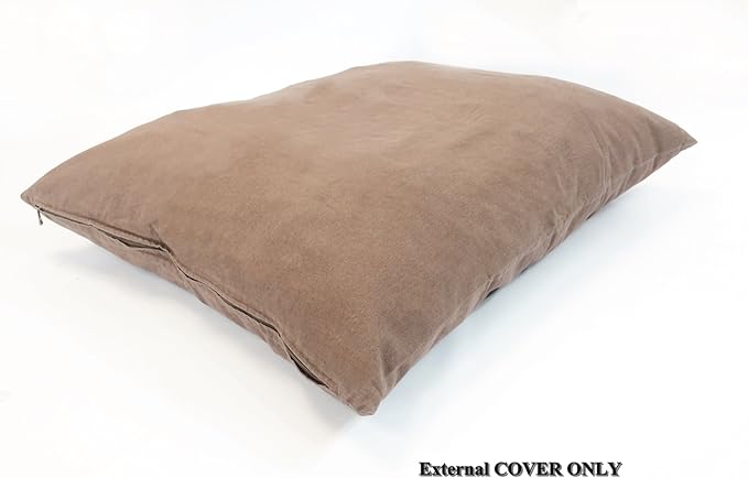 36"x29" Medium Size Removable Zippered Durable Heavy Duty Brown Denim Jean Cover Case for Small to Medium Dogs