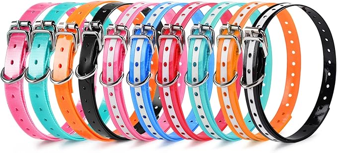 Replacement Collar Strap 3/4',Reflective,Adjustable,Metal Buckled,Waterproof Pack2)