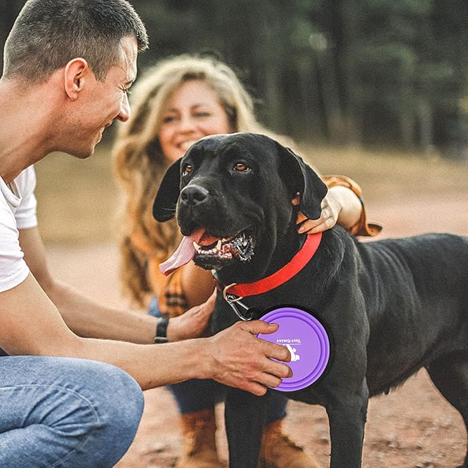 Collapsible Dog Bowls for Travel 2-Pack Dog 2 Carabiners,