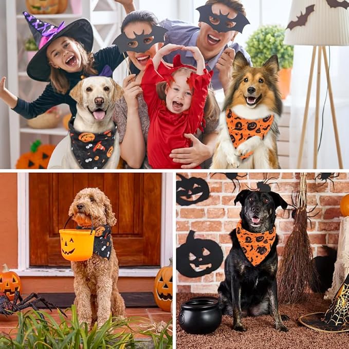 Vivifying Halloween Dog Bandanas 2 Pack