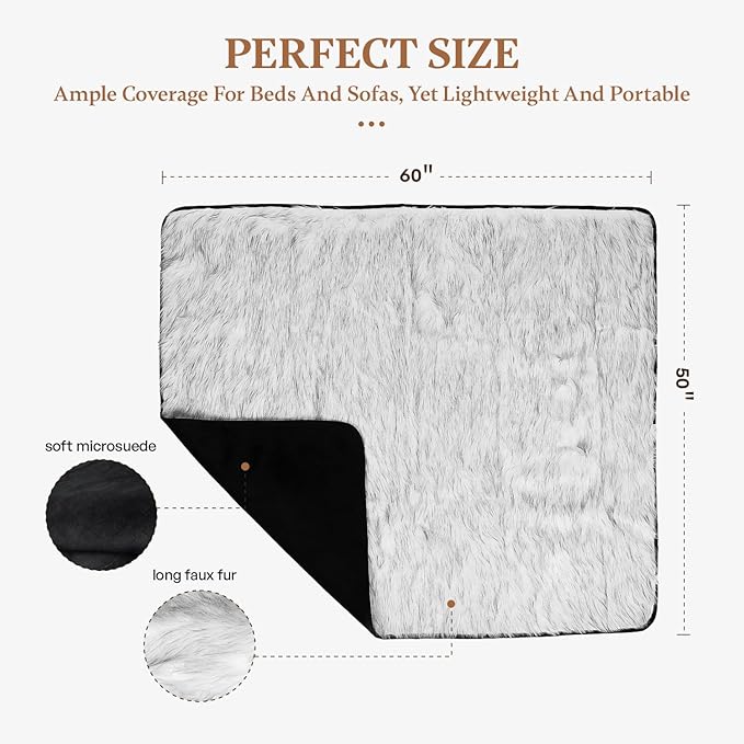 NESTROAD Waterproof Dog Blanket 60" x 50" Extra