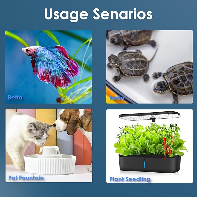 Mini Aquarium Heater 10W Super Small Fish Tank Heater with Digital Display Thermostat 5V/2A USB 1 Gallon
