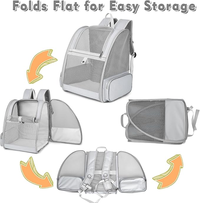 Cat Backpack Carrier 15lbs, Ventilated