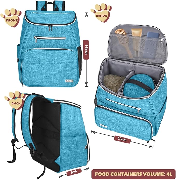 BAGLHER 丨Dog Travel Bag Backpack 2 Silicone 2 Food