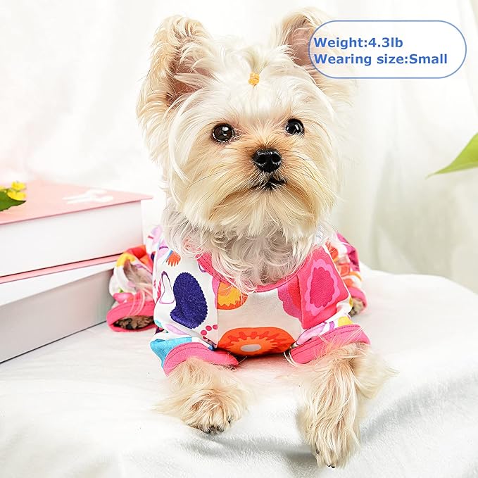 Dog Pajamas Pjs Spring Summer Dog Clothes for Small Dogs Girl