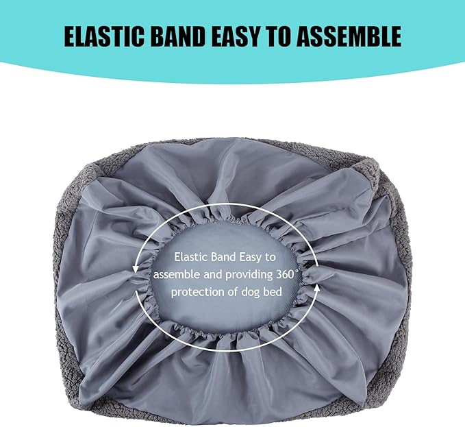Dog Bed Covers Replacement Washable: Soft Plush Durable Dog Bed Removable Washable Cover