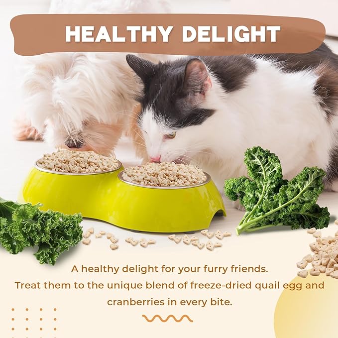 Freeze Dried Chicken & Kale Cube Cat & Dog Treats Biscuits 1.8 Ounce