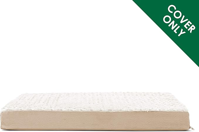 Furhaven Replacement Dog Bed Cover Ultra Plush Faux Fur & Suede Mattress