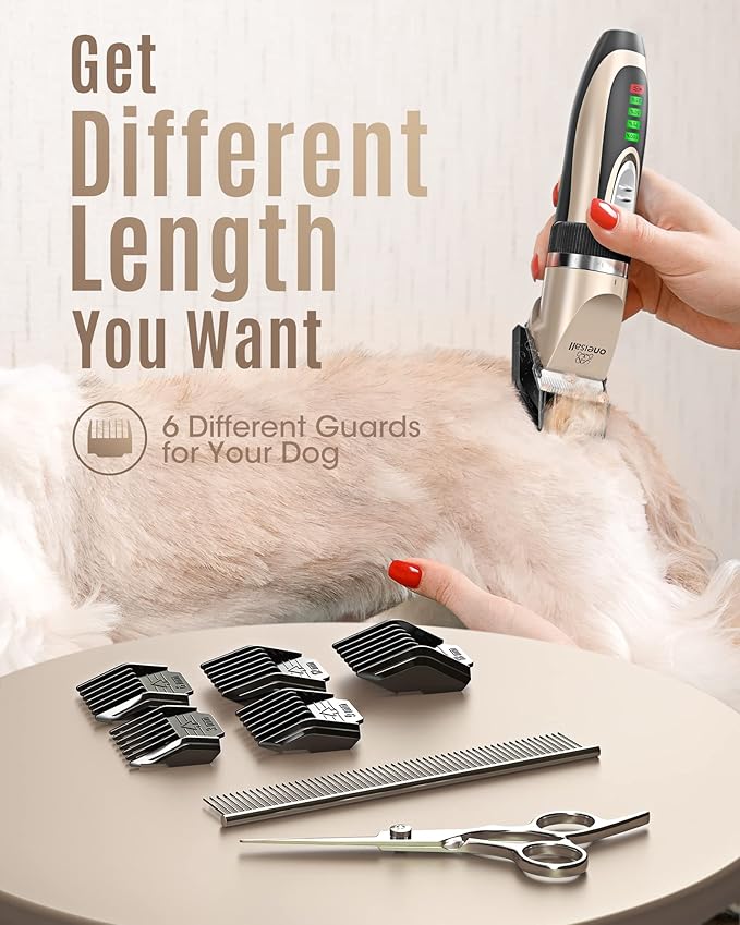 oneisall Dog Clippers Low Noise 2-Speed Quiet