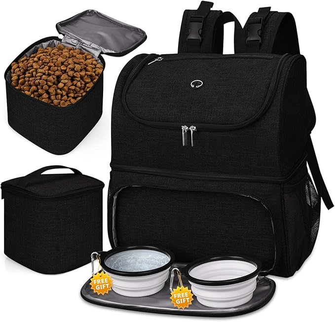 BAGLHER Pet Travel Bag 2 Silicone 2 Food