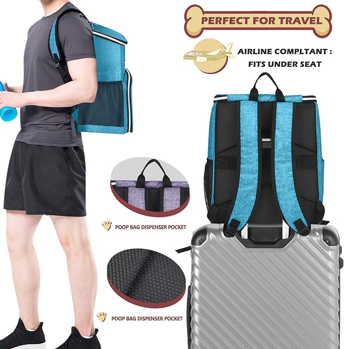 BAGLHER 丨Dog Travel Bag Backpack 2 Silicone 2 Food