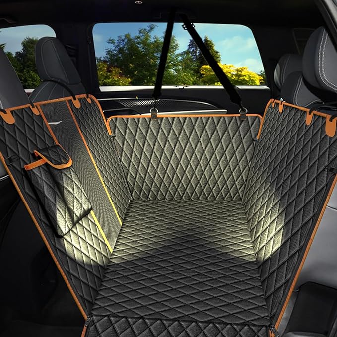 Waterproof Dog Car Seat Cover for Back Seat: Suitable for Small and Large Dogs