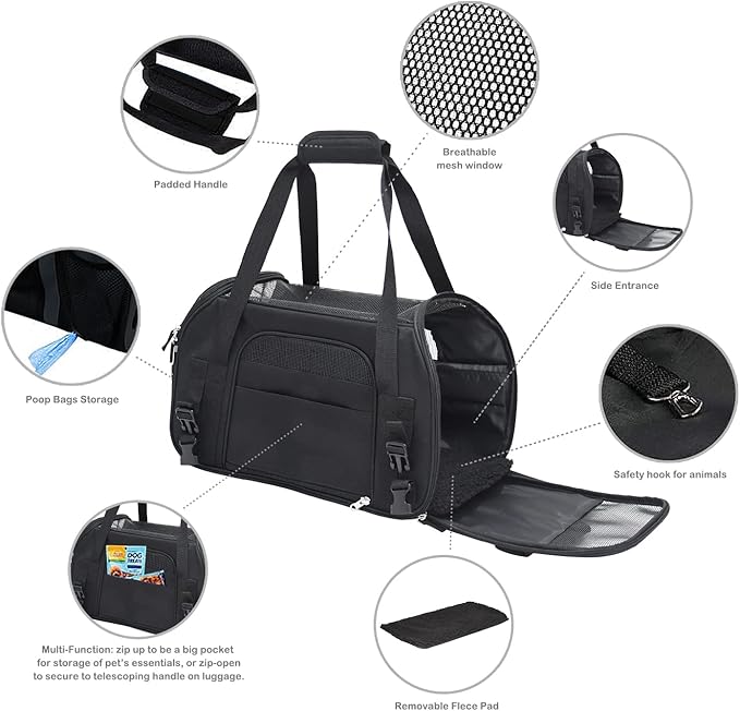 JESPET Soft-Sided Kennel Pet Carrier for Small Dogs