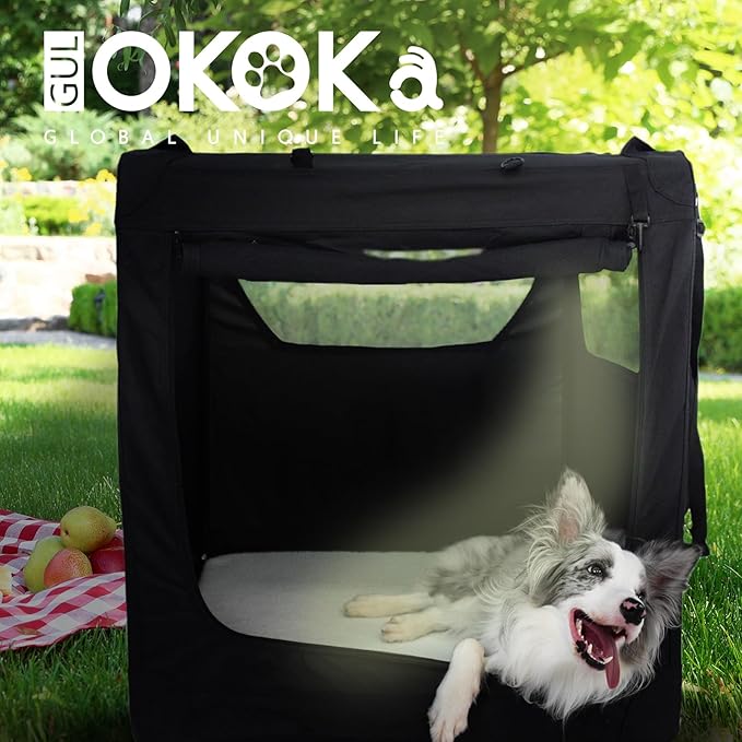 Soft Collapsible Dog Crate for Large Dogs 30 Inch 30x21x21 Inches