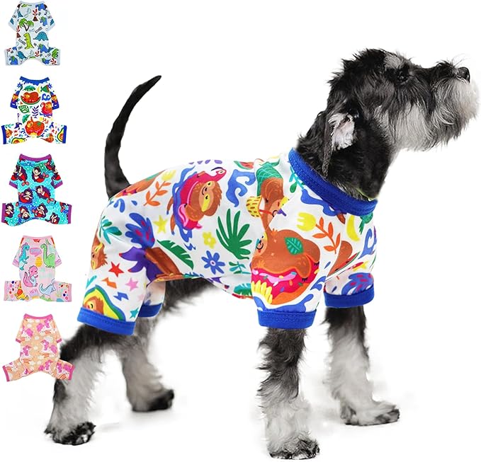 Dog Pajamas Spring Summer Dog Clothes for Small Medium Dogs Girl Boy Cute Soft Puppy Pjs Clothes Doggie Onesies Cat Pet Jammies Outfit (Sloth