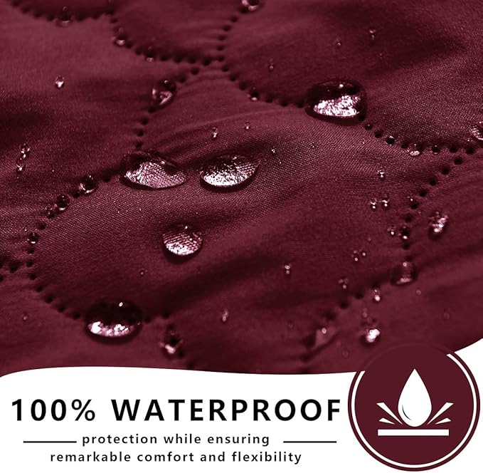 SPXTEX Dog Bed Cover Washable Pee Pads Dog Blankets for Puppy Large Dog Cat 1 Piece(52"x82",Burgundy+Pink)