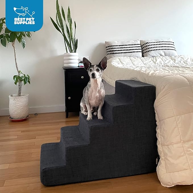 Best Pet Supplies Dog Stairs for Small Dogs & Cats 5-Step