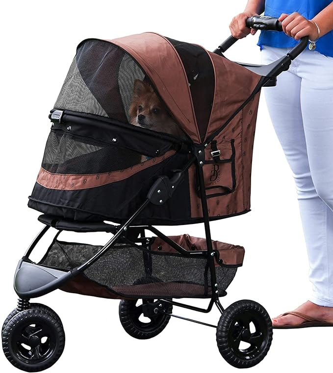 Pet Gear No-Zip Special Edition 3 Wheel Pet Stroller for Cats/Dogs 4 Colors