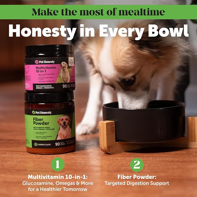 Pet Honesty Pumpkin Fiber Powder Supplement for Dogs (90 Scoops)