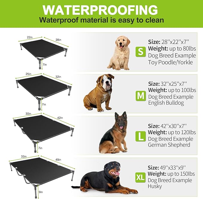 Bestio Elevated Dog Bed 49x33x9 Inch