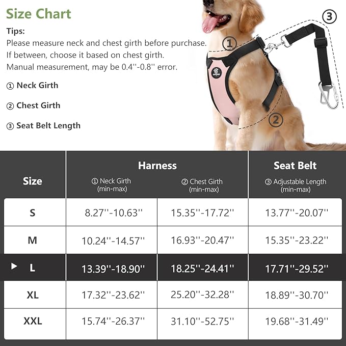 Dog Vehicle Safety Vest Harness
