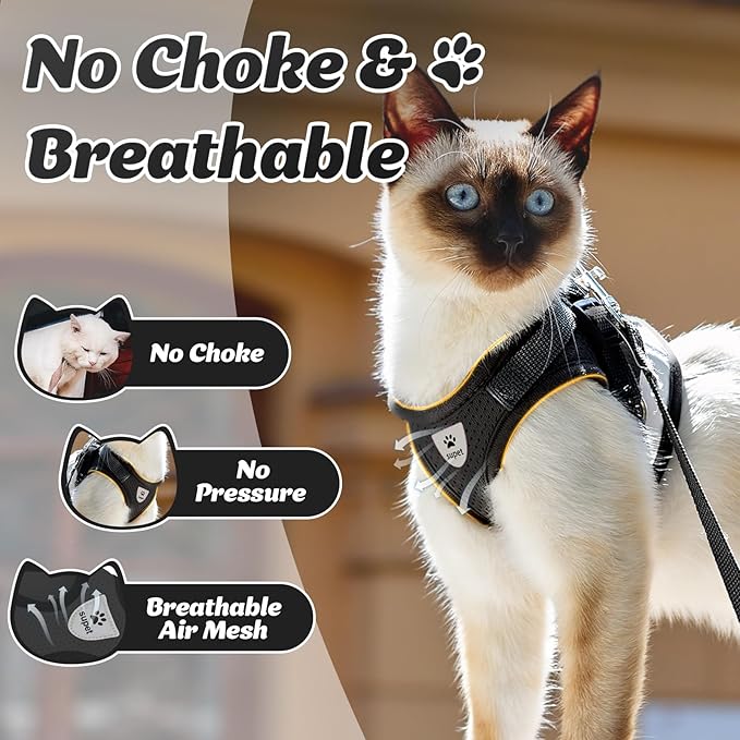 Supet Cat Harness and Leash Set for Walking