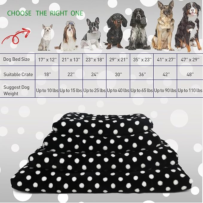 42x28 Dog Crate Bed Washable Anti-Slip Short Plush 60-80 lbs 42 Inch