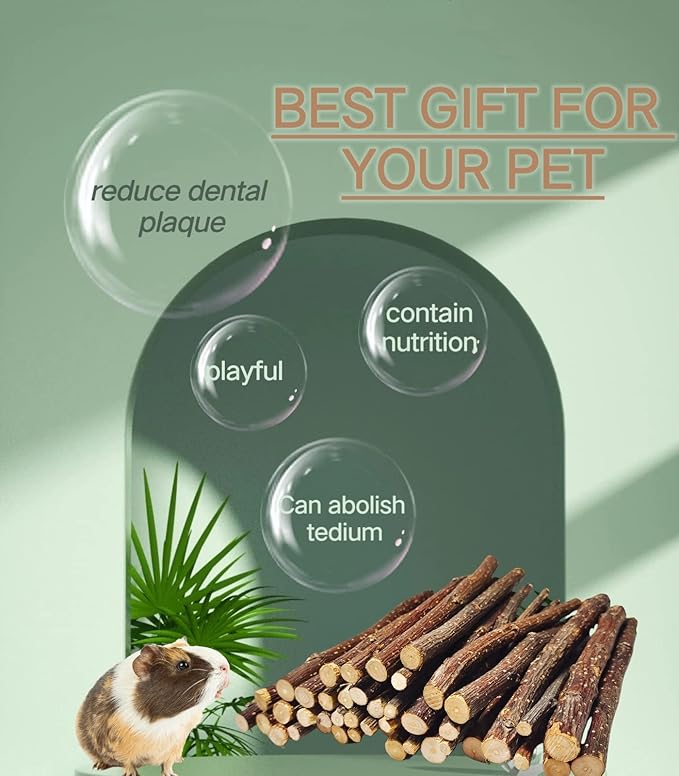 400g Sweet Bamboo Chew Toy for Rabbits Apple Wood Sticks for Hamster