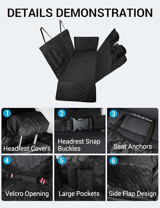 Proadsy 2024 Upgrade Dog Car Seat Cover Custom 2019-2024 Toyota Rav4 SUV