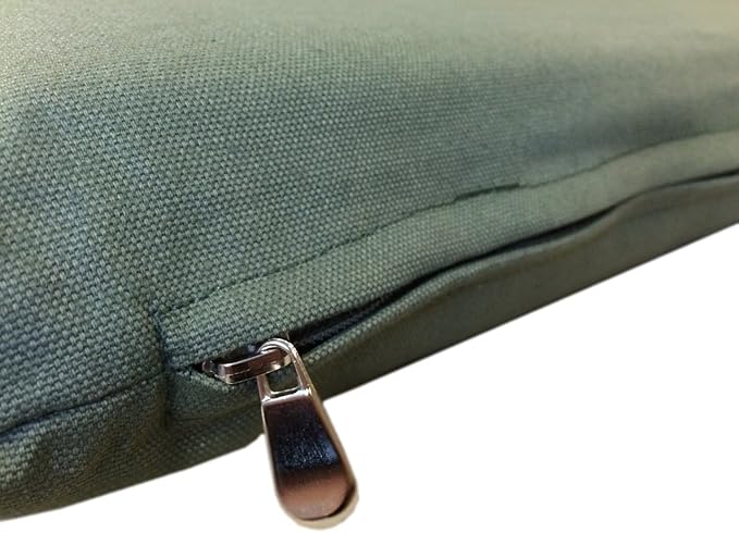 DIY Durable Olive Green Canvas Cover for Pet Bed or Pillow + Internal Half Waterproof Half Water Resistant Case for Small to Medium Dogs 36''x29'')