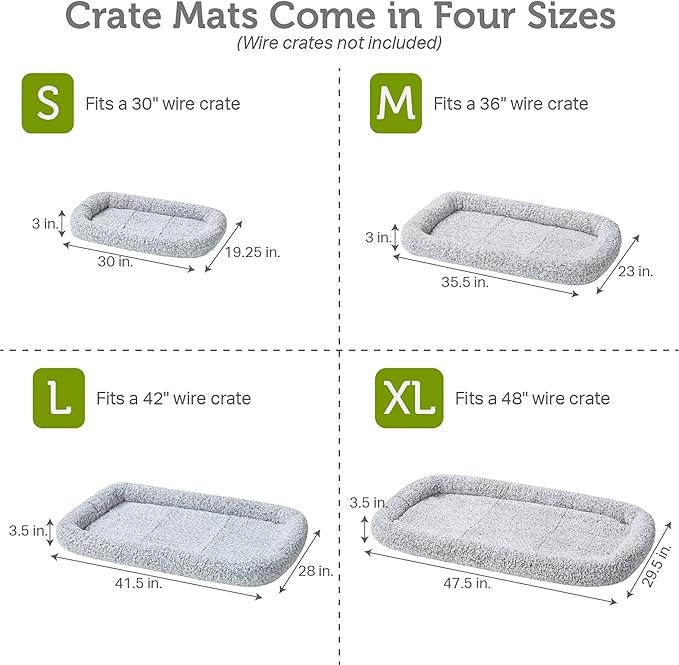 Friends Forever Bolster Dog Crate Mat 48 Inch