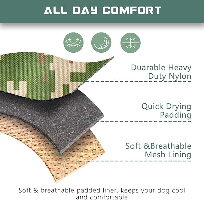 BUMBIN Tactical Dog Harness for Medium Dogs No Pull