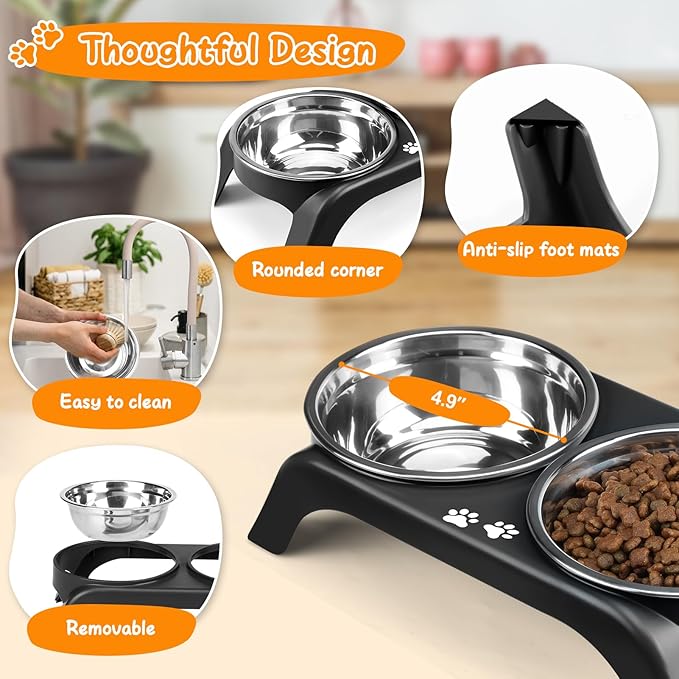 Elevated Cat Bowls 2 Thick