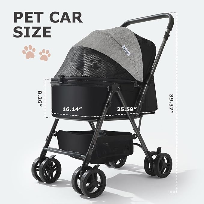 SWITTE Dog Stroller for Small Medium Dogs 4 Universal