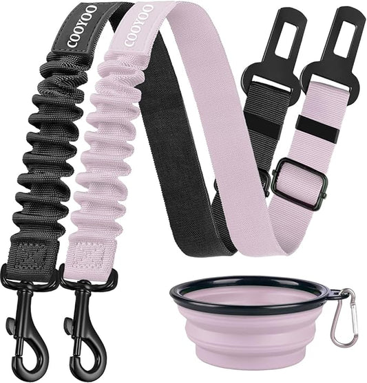 COOYOO Dog Seat Belt 3 Piece