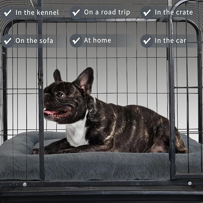 24 Inch Dog Crate Bed Orthopedic 24 x 18 Dark