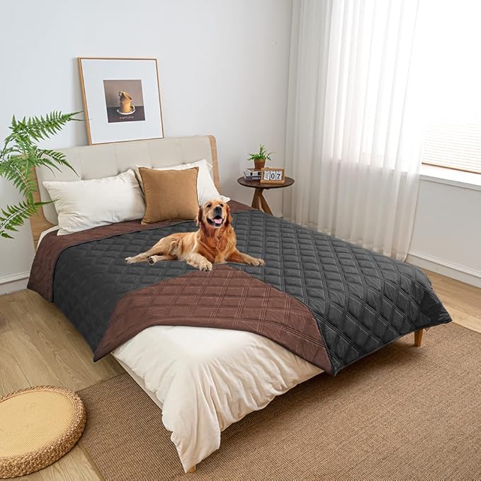 SUNNYTEX Waterproof & Reversible Dog Bed Cover Sofa Pets,(82 * 102")