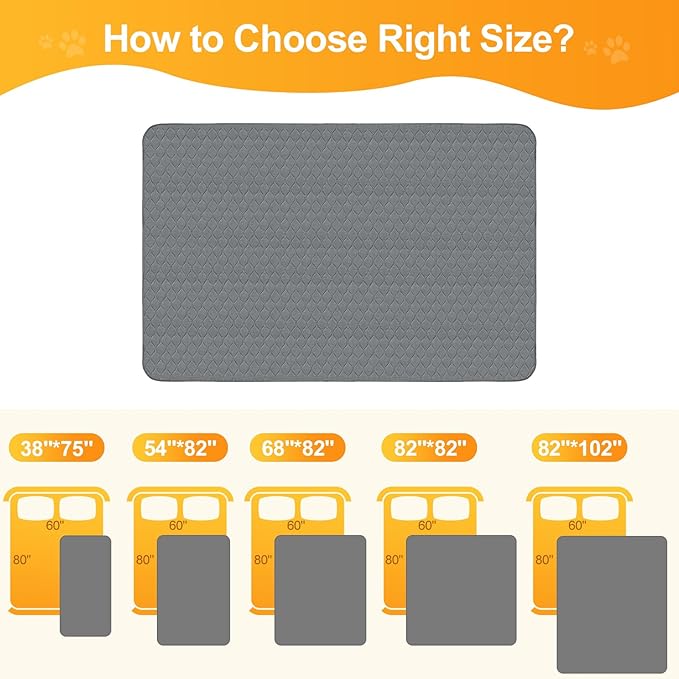 2 Pack Waterproof Dog Bed Cover Blanket Non Slip Couch Cover for Pets Large Dog Cat Kids Children Sofa Furniture Protector(82"×102"