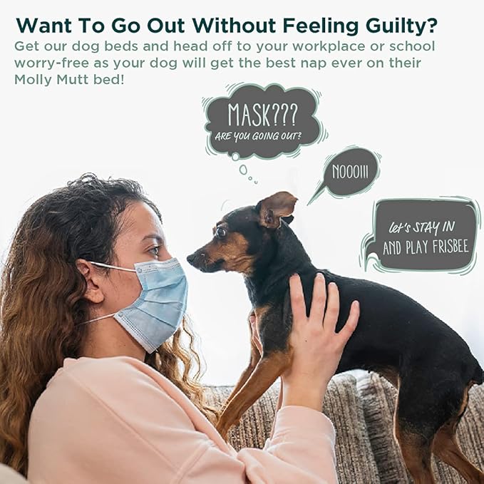 Molly Mutt Medium To Large Dog Bed Cover 27”X36”X5’’ - 100% Cotton