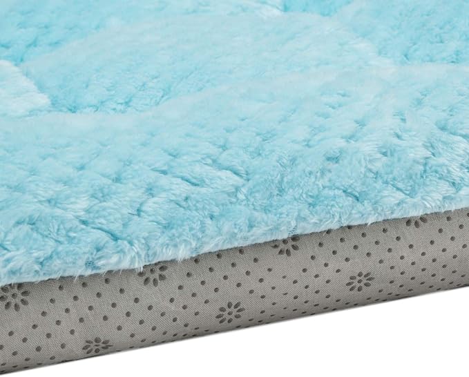 WONDER MIRACLE Fuzzy Deluxe Pet Beds (15" x 23", S-Ice