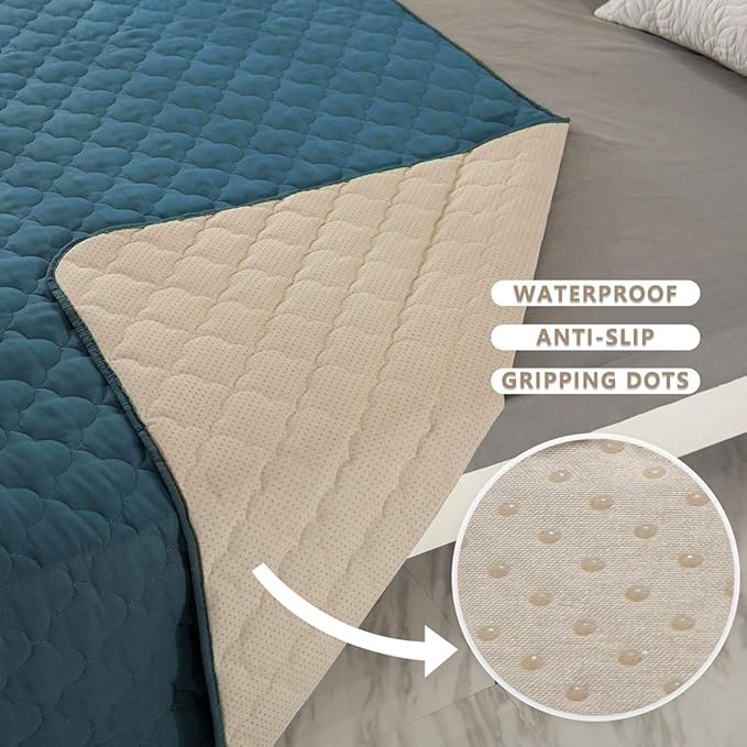 SPXTEX Dog Bed Cover Washable Pee Pads Dog Blankets for Puppy Large Dog Cat 1 Piece(82"x82",Blue)