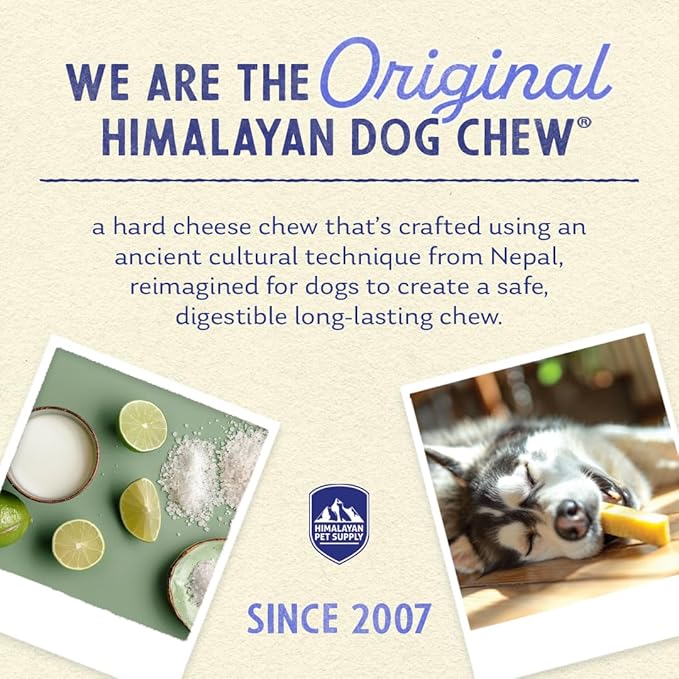 Himalayan Dog Chew Original Yak Cheese Dog Chew 1 X-Large 5.3 oz, 100% Natural, 55 lbs